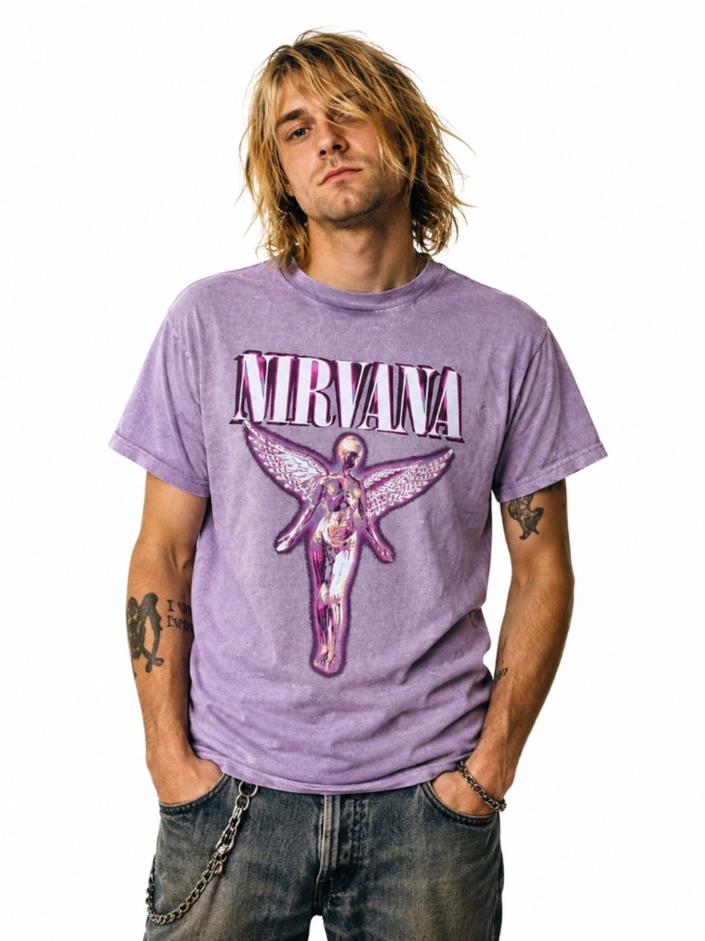 Nirvana Shirt L In Utero Purple